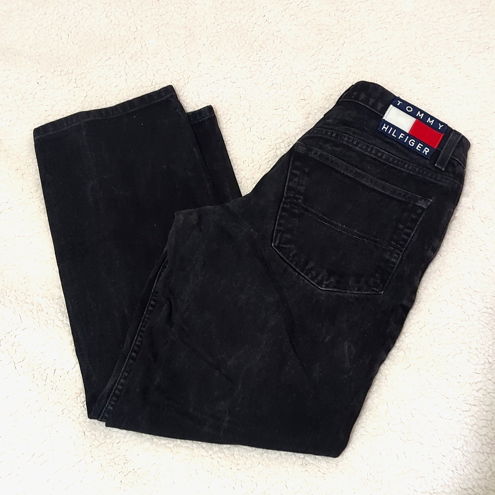 Tommy Hilfiger black 90s dad jeans women's 5/28 relaxed fit